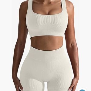 Two piece ribbed workout set